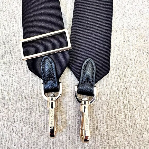 Kate Spade New York LOGO Black Canvas Shoulder Crossbody Strap - Picture 2 of 2